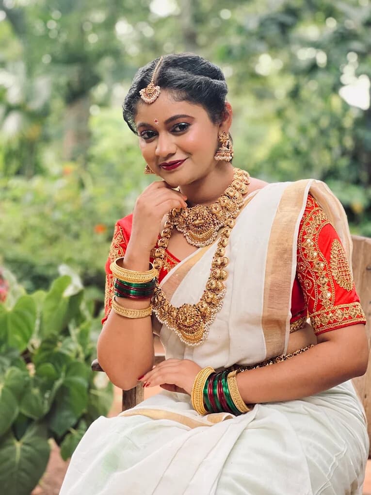 Glowing skin and makeup finish at Prabha's Salon